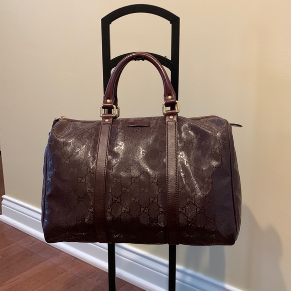 Gucci Handbags - Authentic Gucci Imprime Monogram Medium Joy Boston Bordeaux